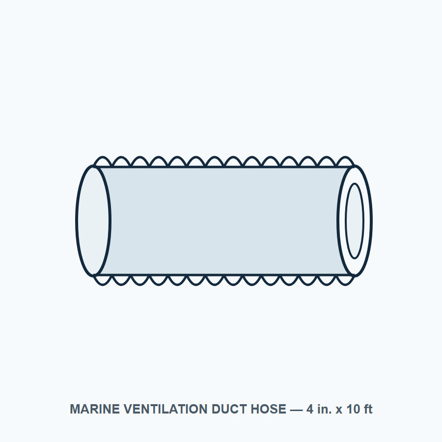 Northwind 4 in. Marine Ventilation Duct Hose (10 ft)